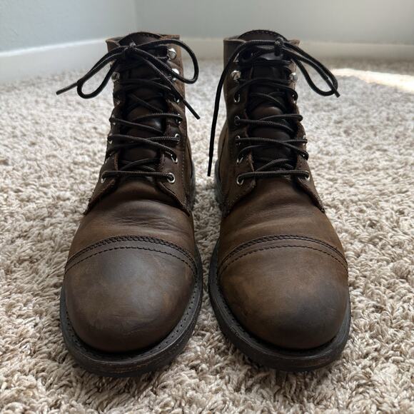 Thursday Boots Company Men\'s Handmade Captain Boots Brown Leather Men’s Size 9.5